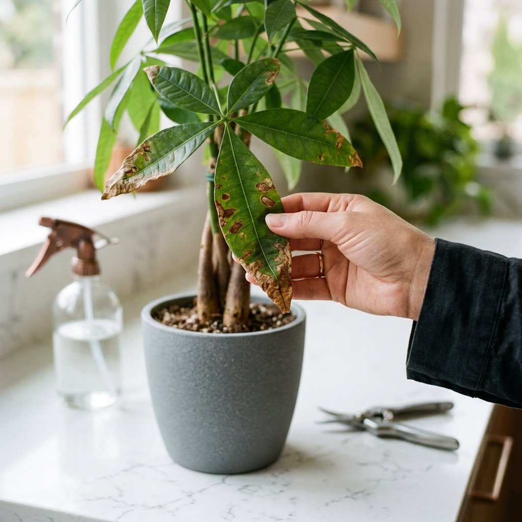 Brown Spots on Money Tree Leaves