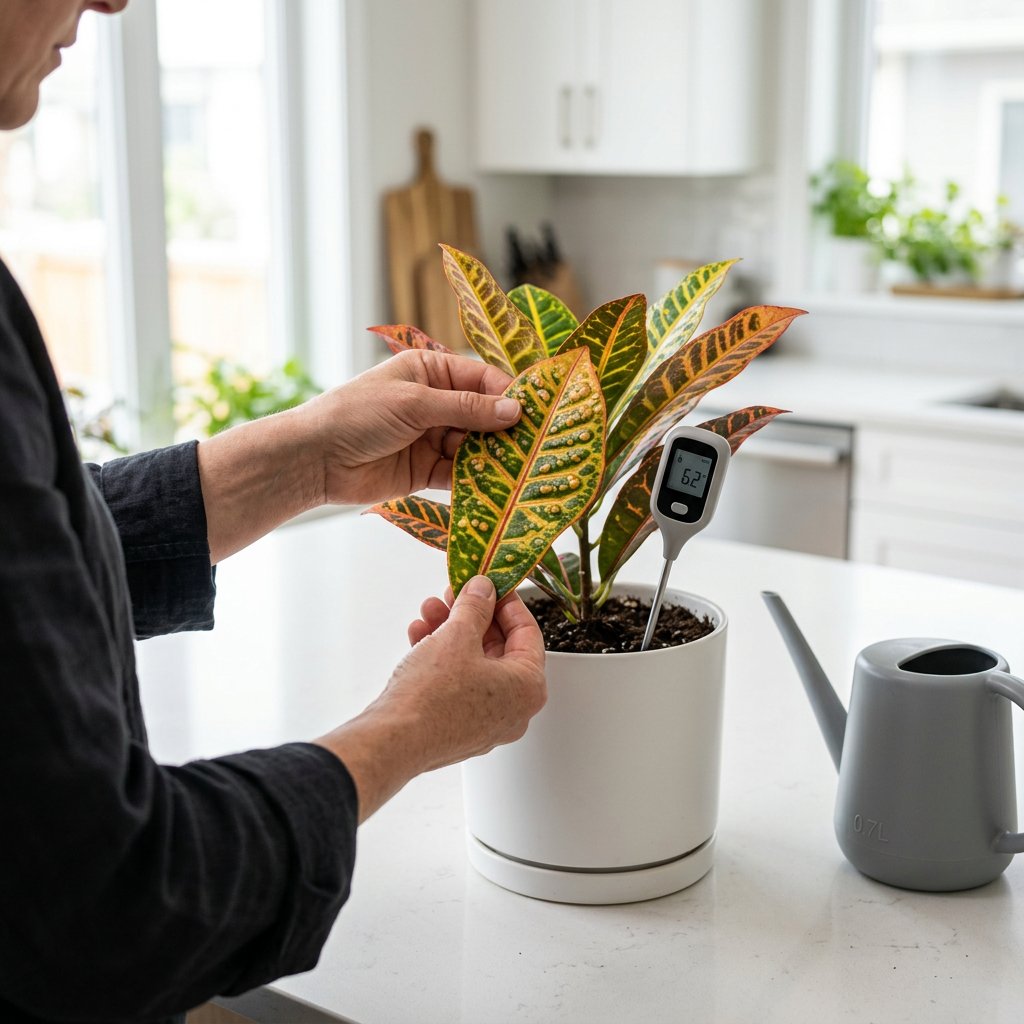 Croton Edema and Watering Stress Fix