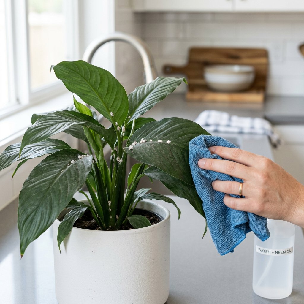 Dust & Mealybugs on Peace Lilies