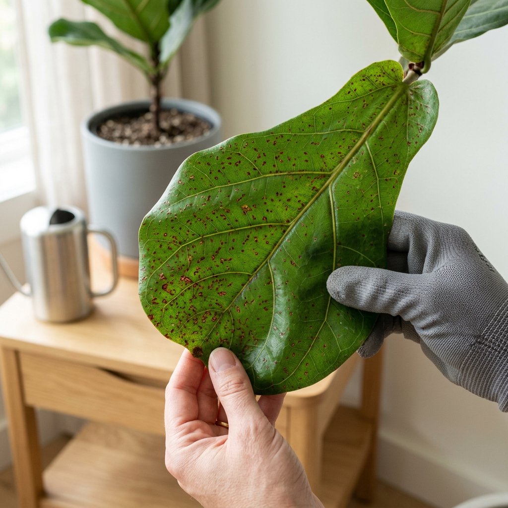 Fiddle Leaf Fig Edema: Red & Brown Spots