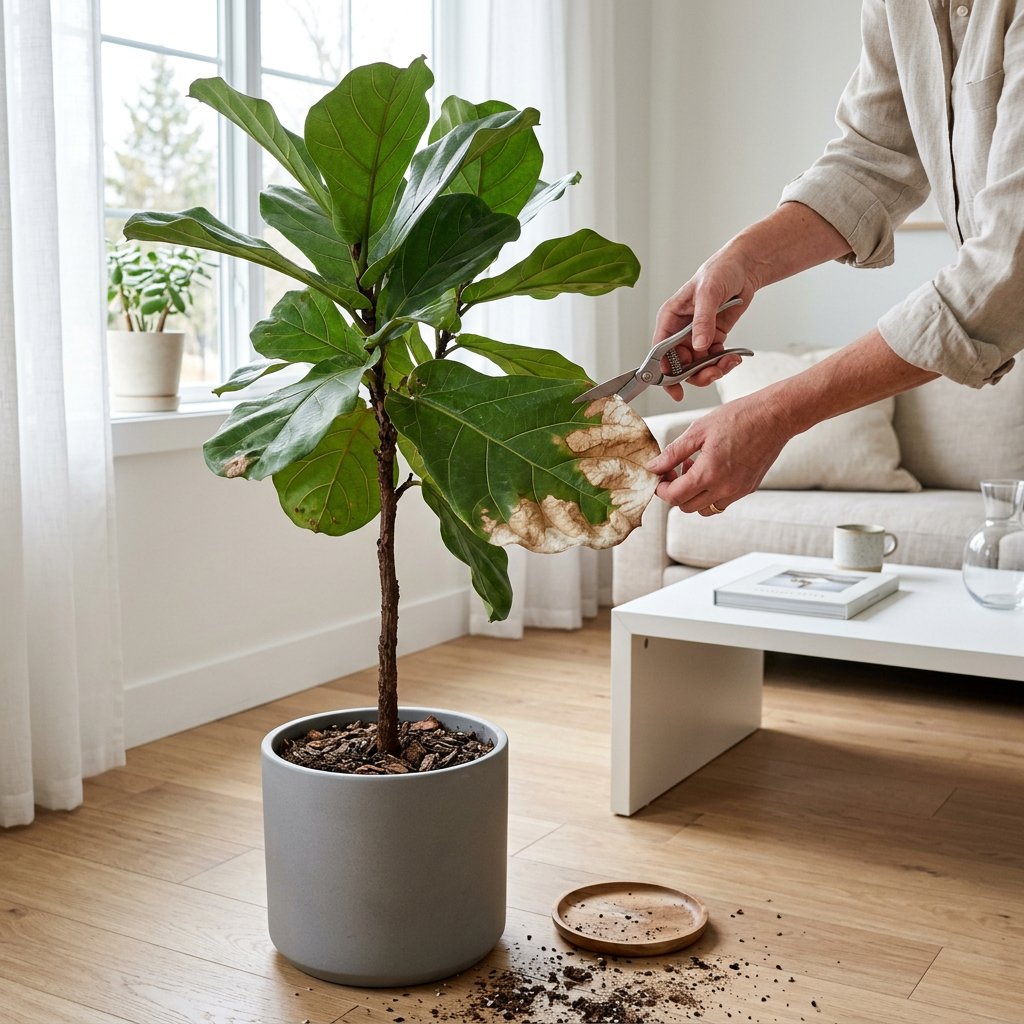 Fiddle Leaf Fig Sunburn Recovery