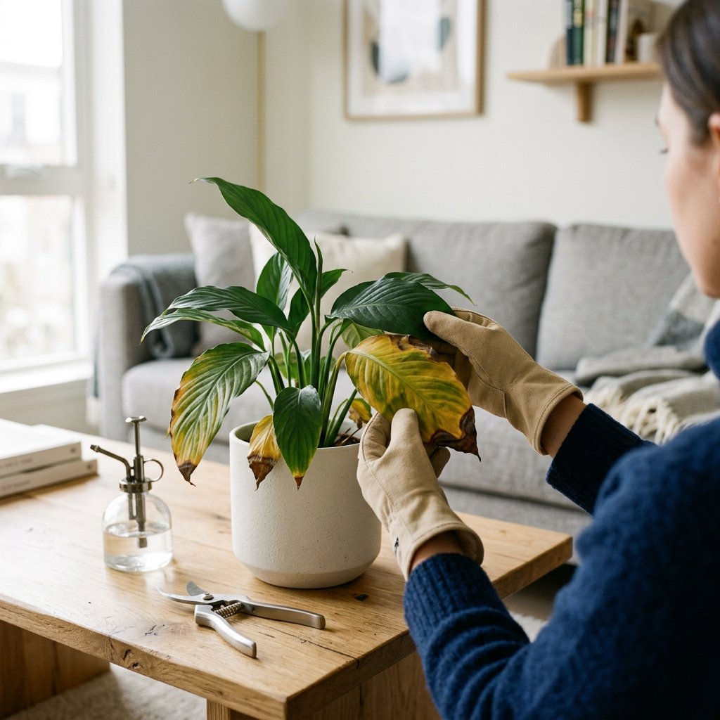 Fix Black or Yellow Peace Lily Leaves