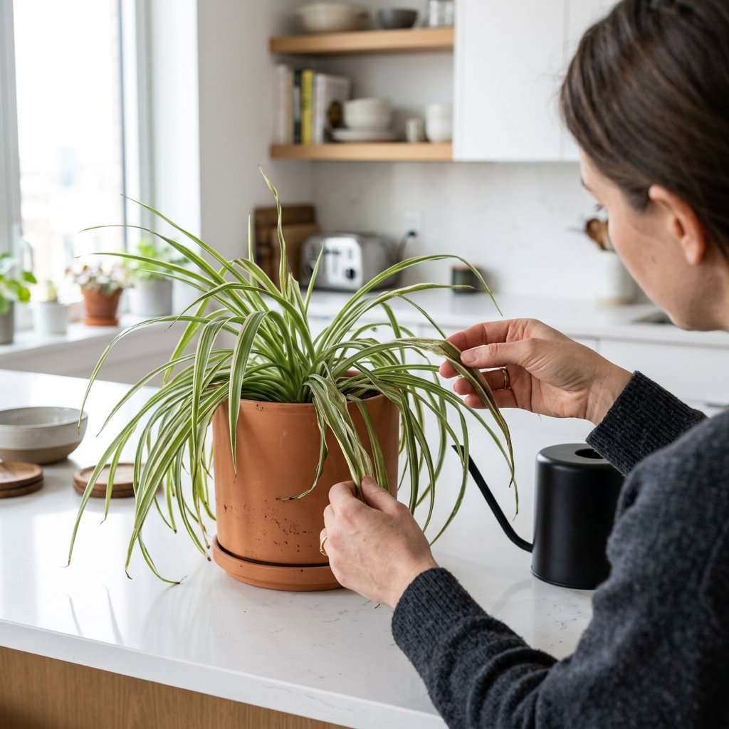 Fix Folded Leaves on Spider Plants