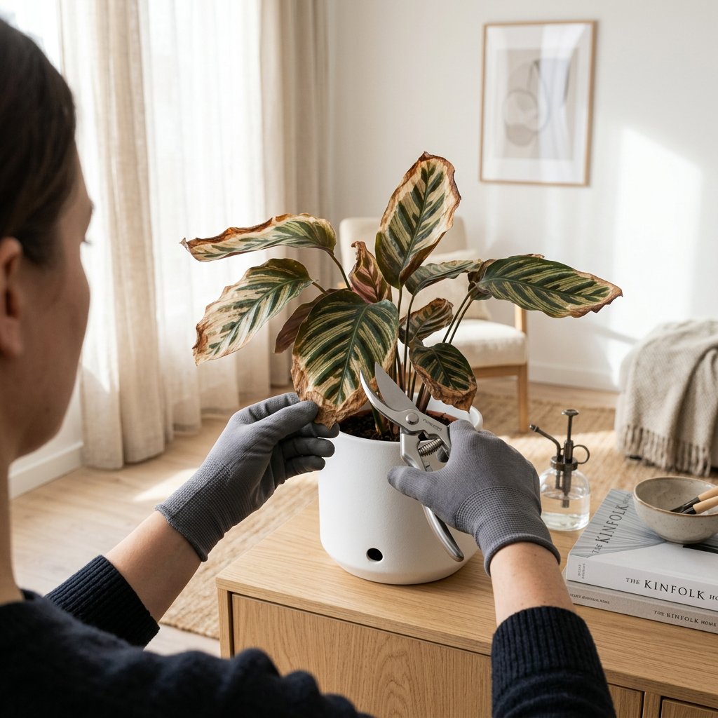 Fix Sunburn on Calathea Leaves