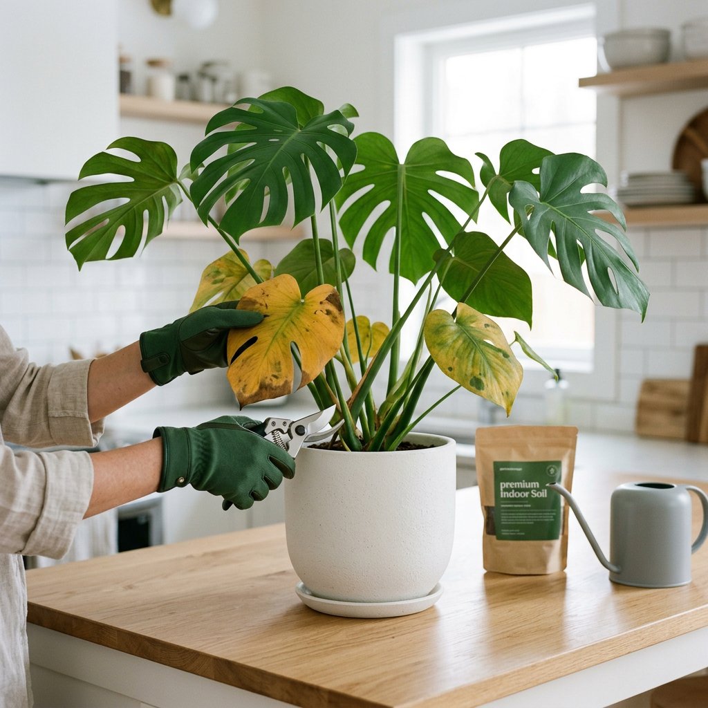 Fix Yellow Monstera Leaves Fast