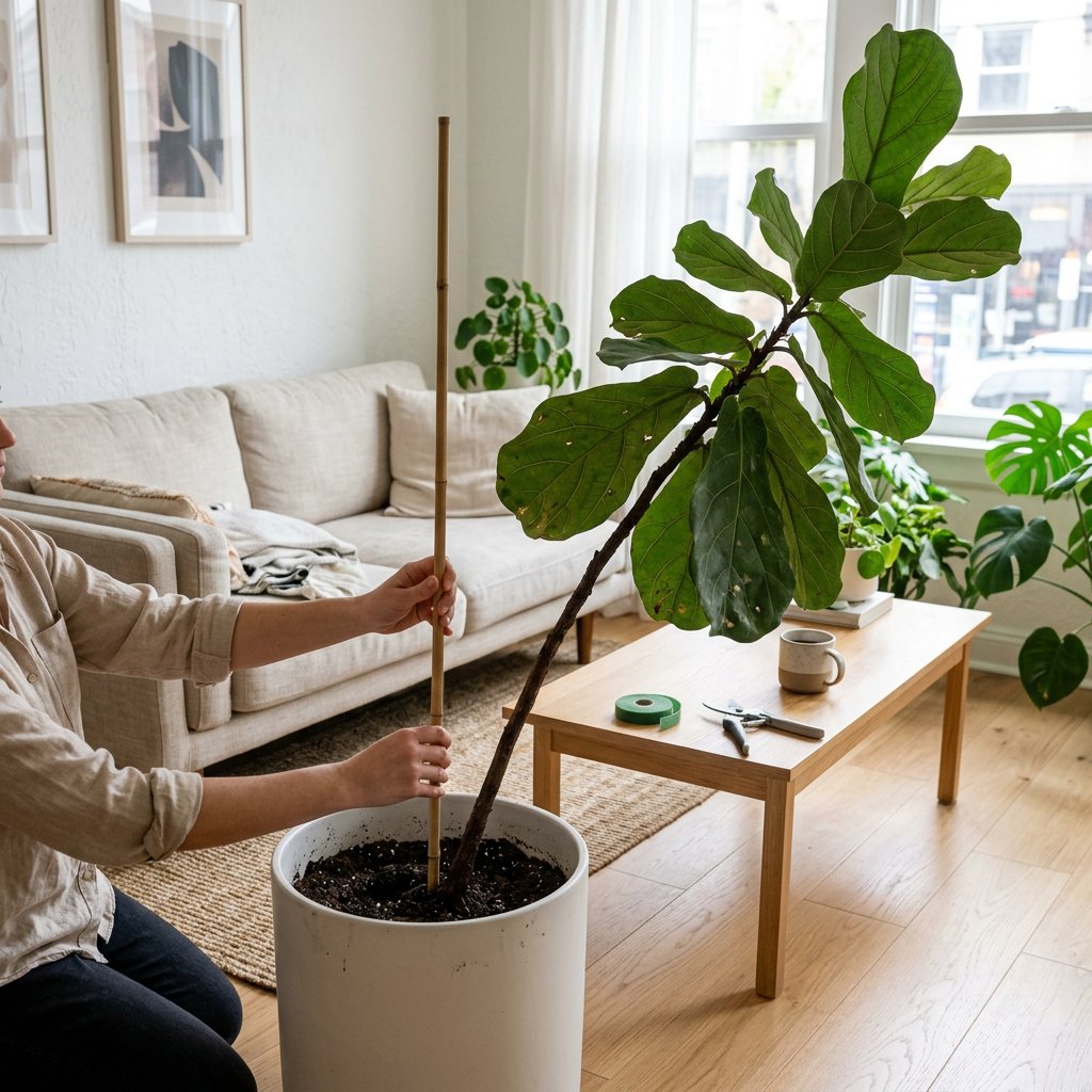 How to Fix a Leaning Fiddle Leaf Fig