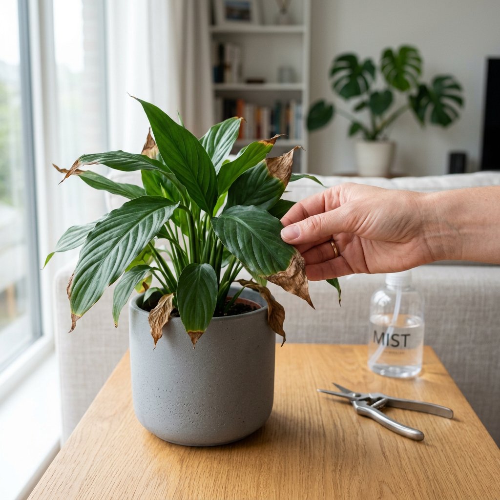 Peace Lily Brown Tips: Causes & Fixes