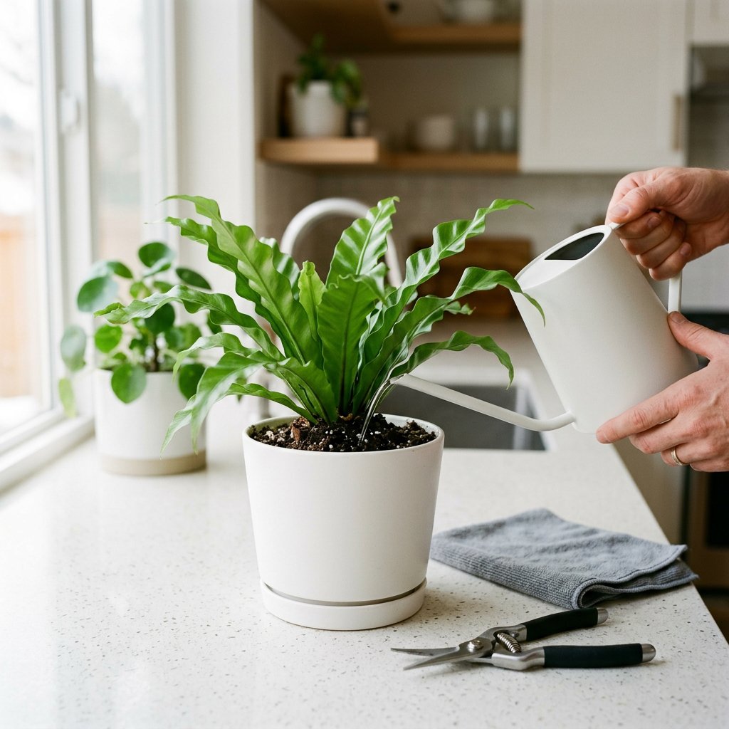 Prevent Crown Rot in Bird's Nest Ferns