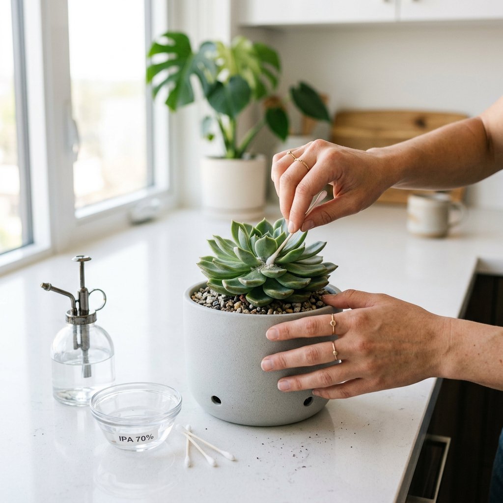 Remove White Fuzz from Succulents