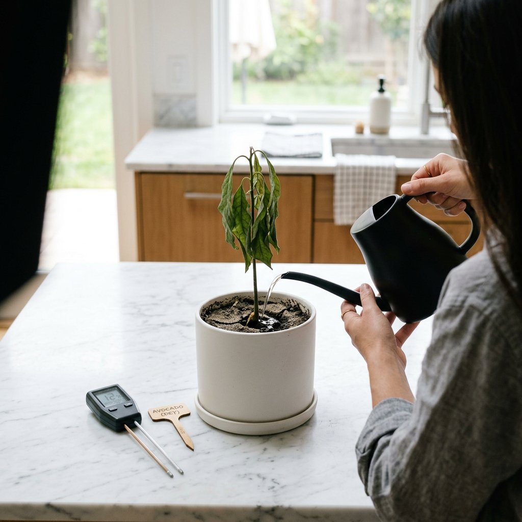 Save an Under-Watered Avocado Seedling