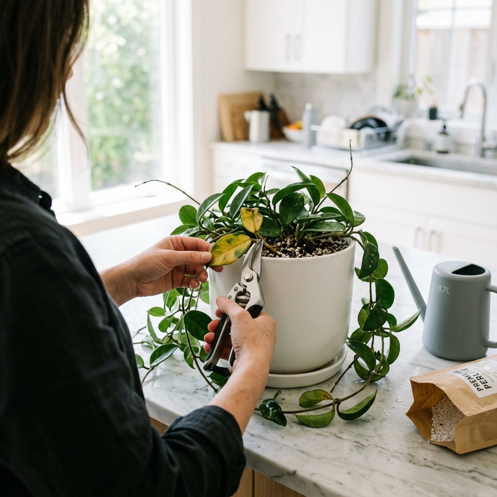 Stop Yellowing Leaves on Hoya Carnosa