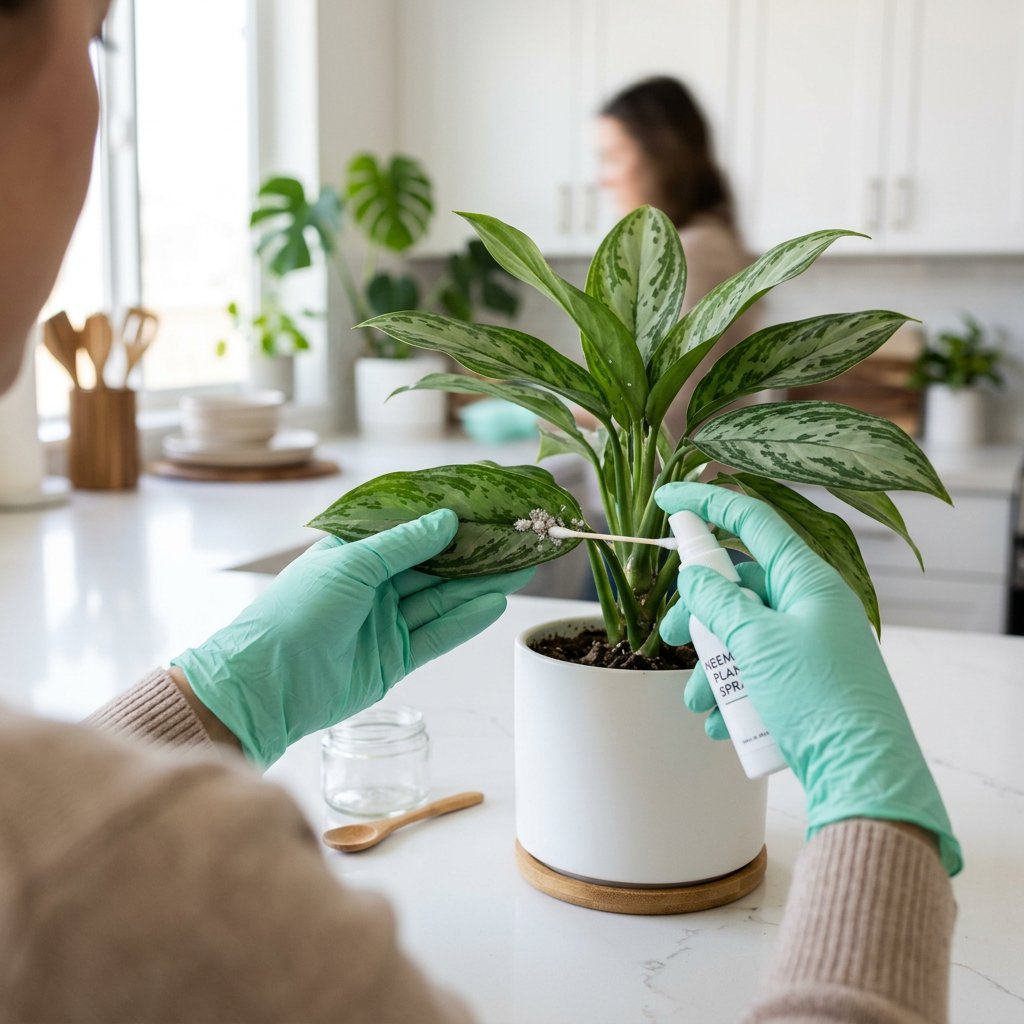 Treat Mealybugs on Chinese Evergreens