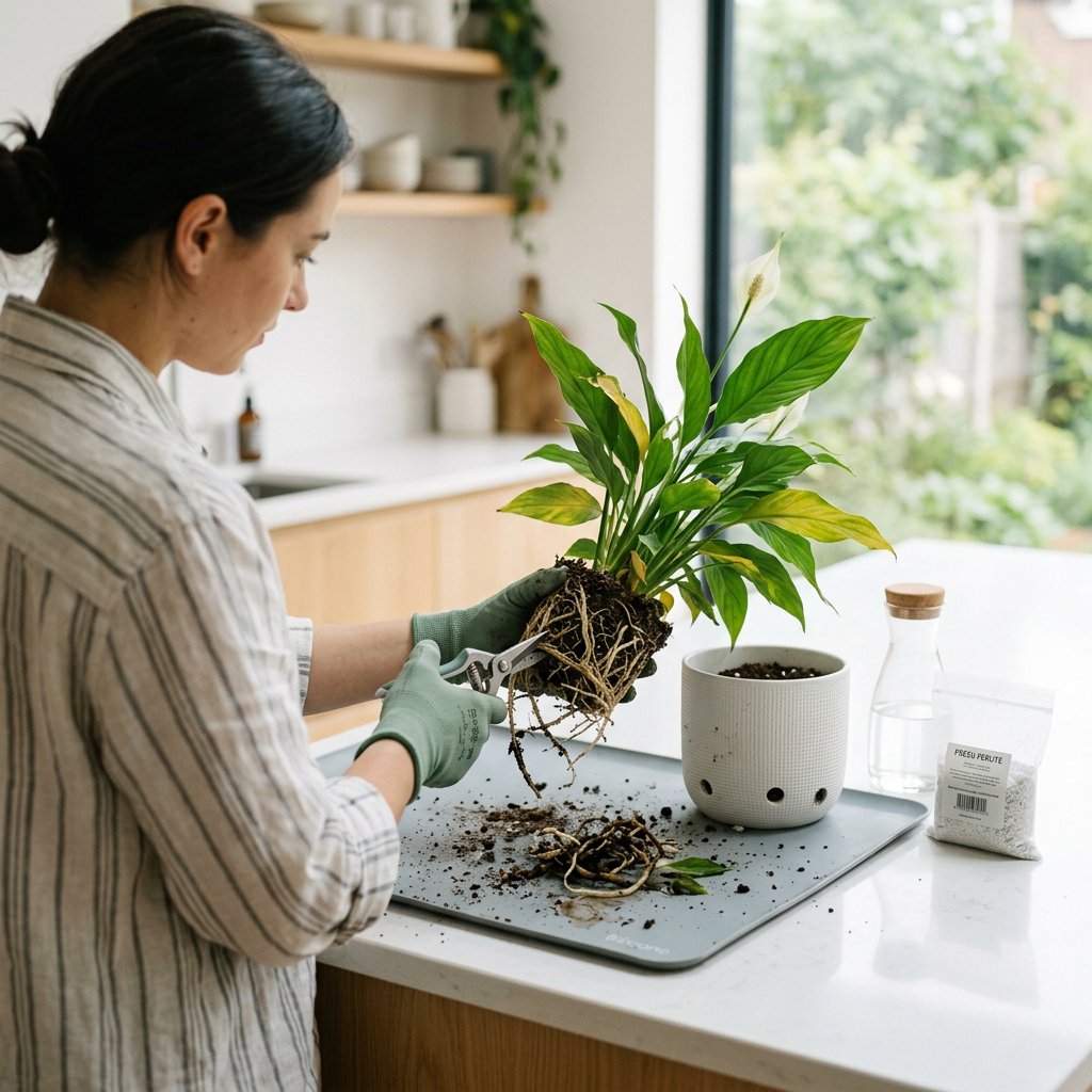 Treat Root Rot in Peace Lilies