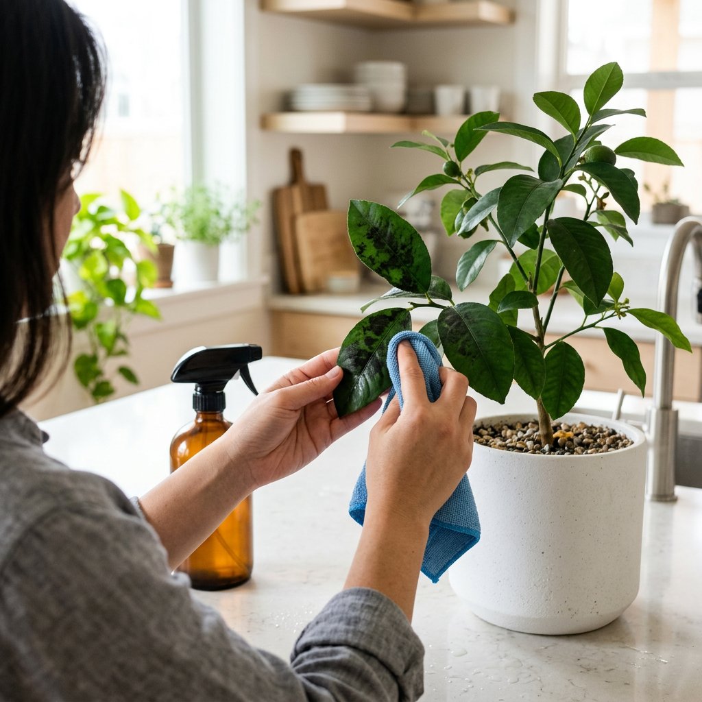 Treat Sooty Mold on Citrus Leaves