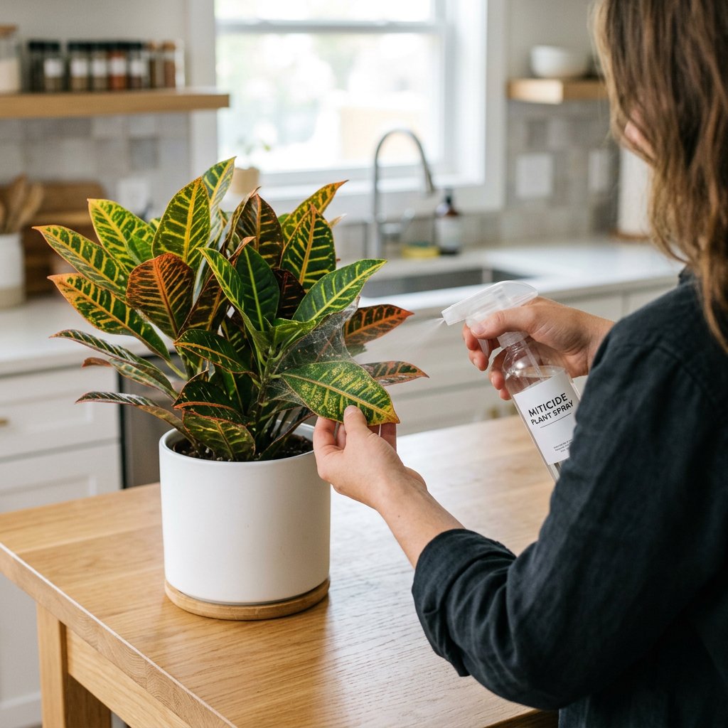 Treat Spider Mites on Croton Petra