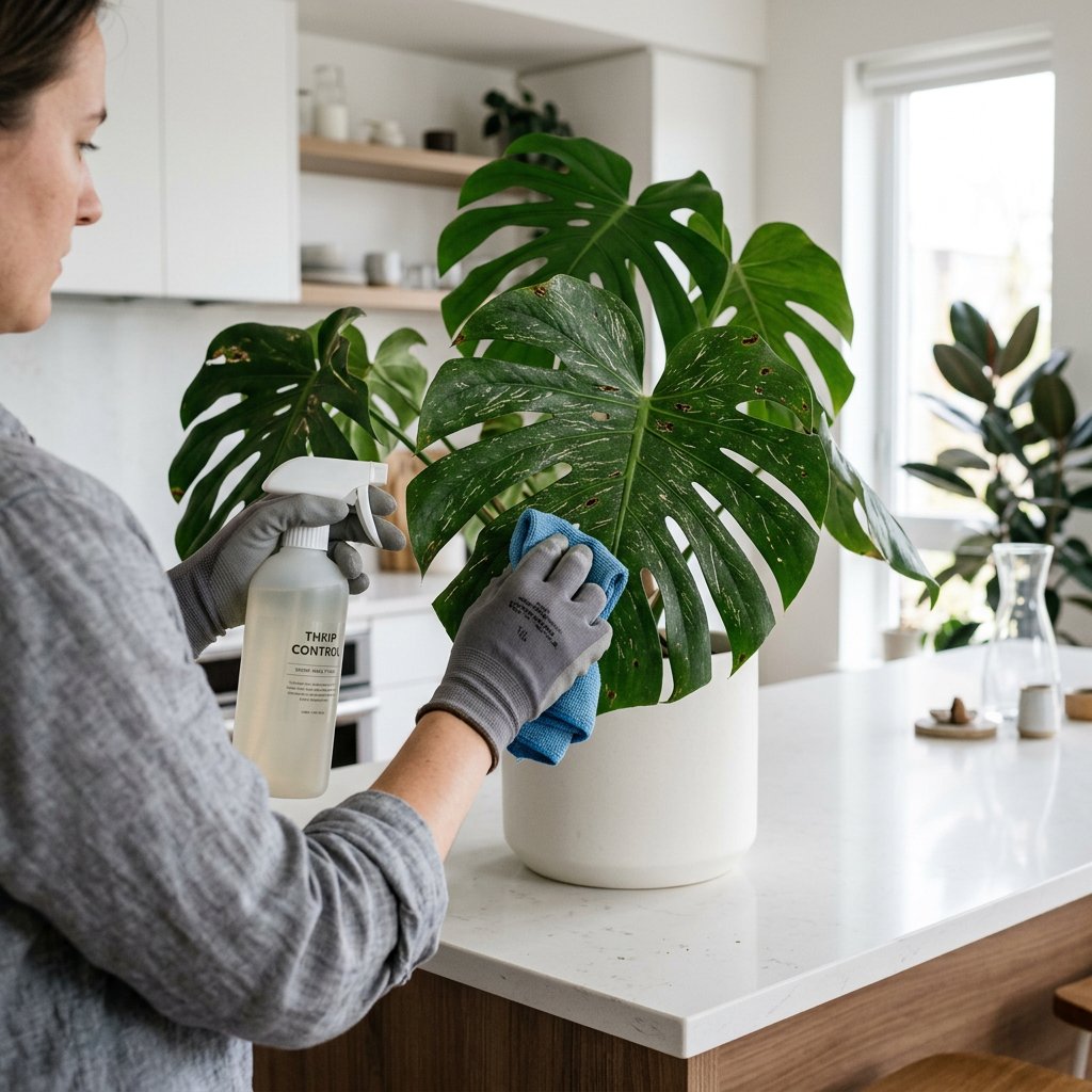 Treat Thrips on Monstera Deliciosa