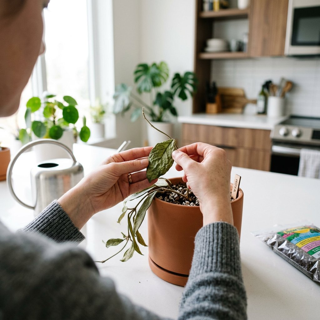 Wrinkled Hoya Leaves: Thirsty or Rot?