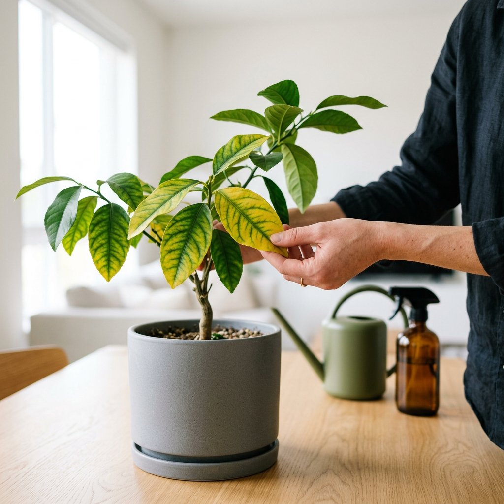 Yellowing Citrus Leaves: Iron Chlorosis
