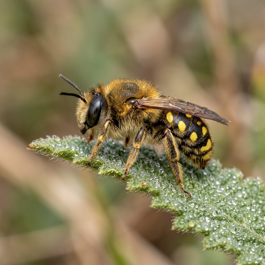 Punctate Insects Punctate Wool-Carder Bee (Anthidium Punctatum): Facts, Identification ...