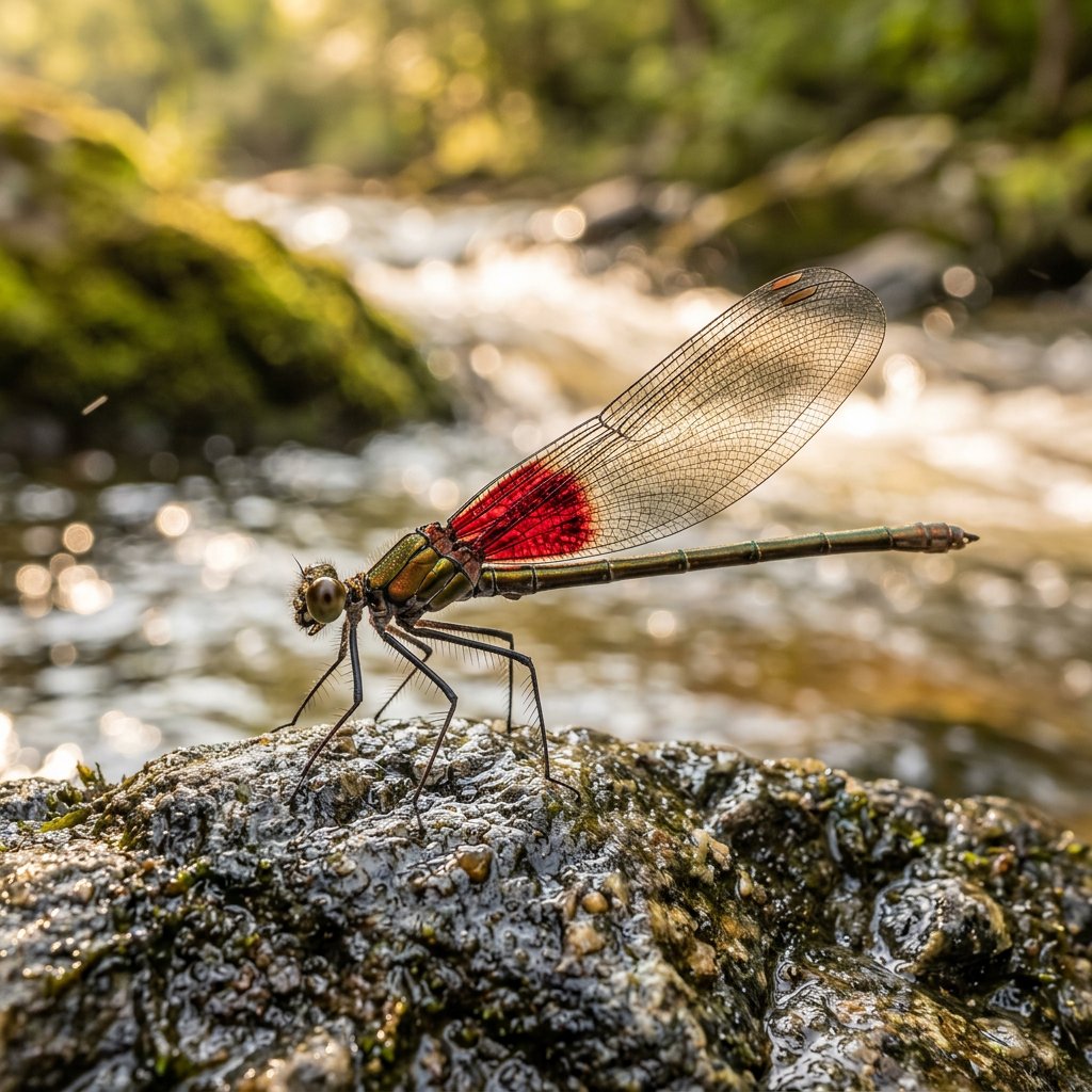 American Rubyspot (Hetaerina Americana) Insect Identification Guide ...