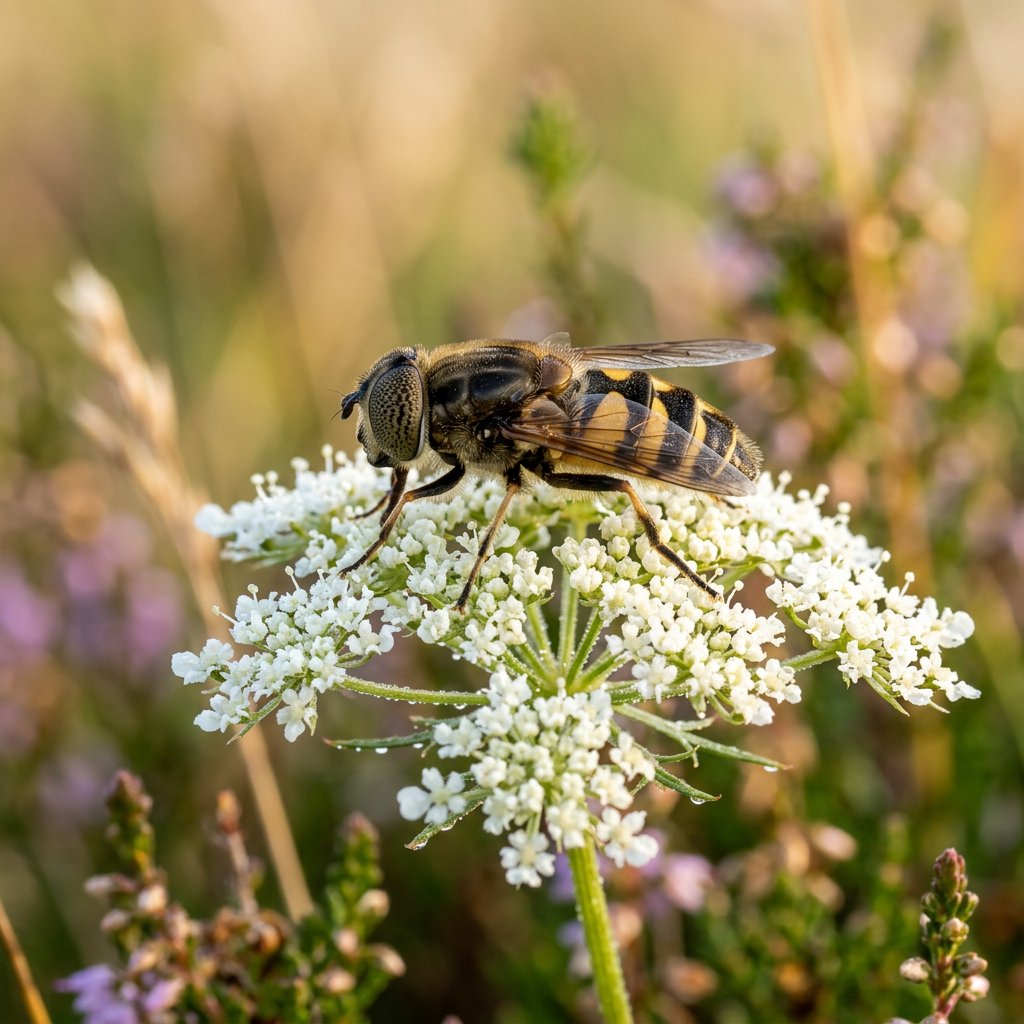 Yellow-Barred Peat Hover Fly (Sericomyia Silentis) Insect ...