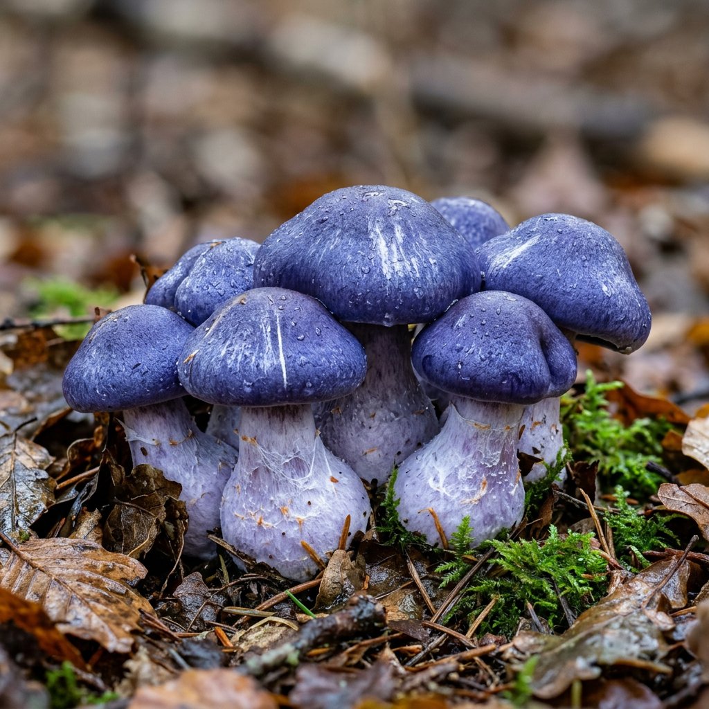 Mealy Bigfoot Webcap (Cortinarius Caerulescens) Identification ...