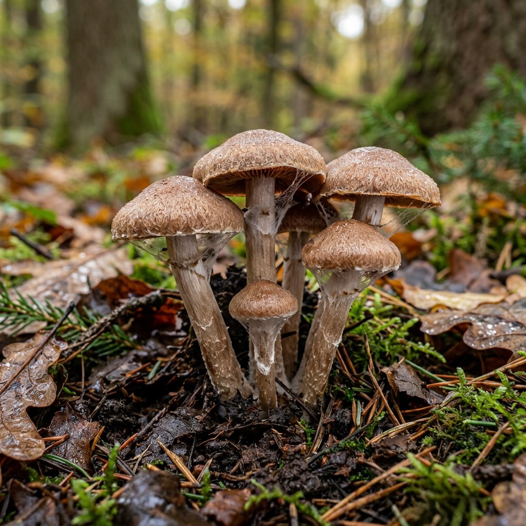 Earthy Webcap (Cortinarius Hinnuleus) Identification & Edibility ...