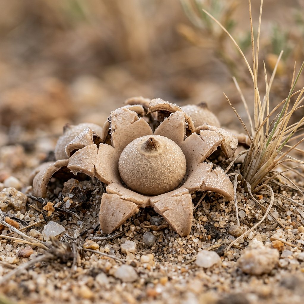 Tiny Earthstar (Geastrum Minimum) Mushroom Identification, Habitat & Uses